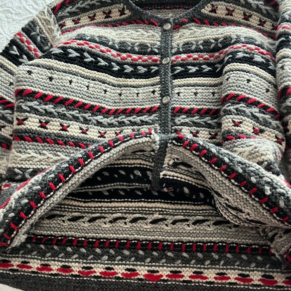 A Talbots Multicolor Patterned Cardigan - Picture 4 of 6